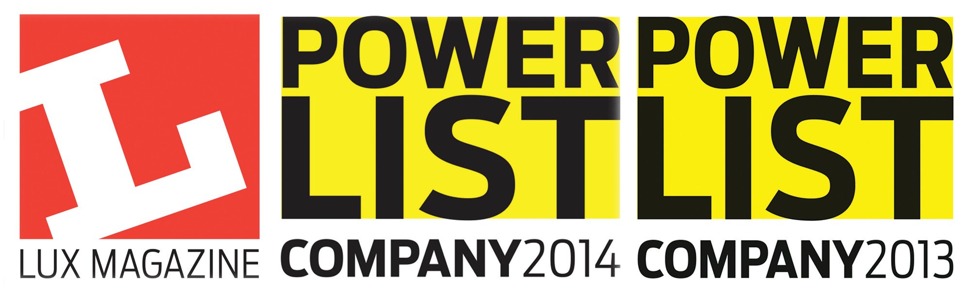 Lux Power list logos 2013 & 2014