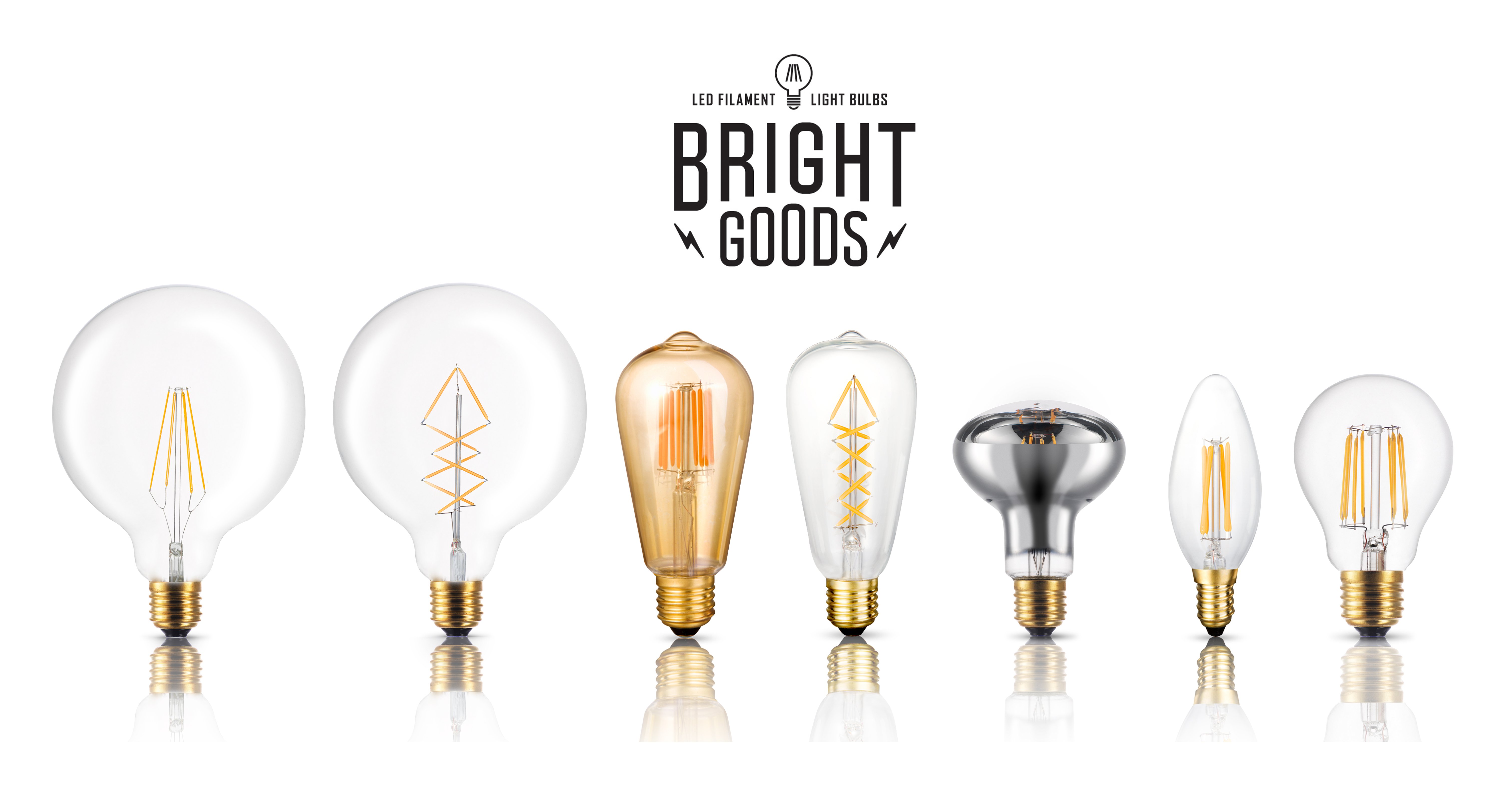 Bright Goods LED filament light bulbs Line Up