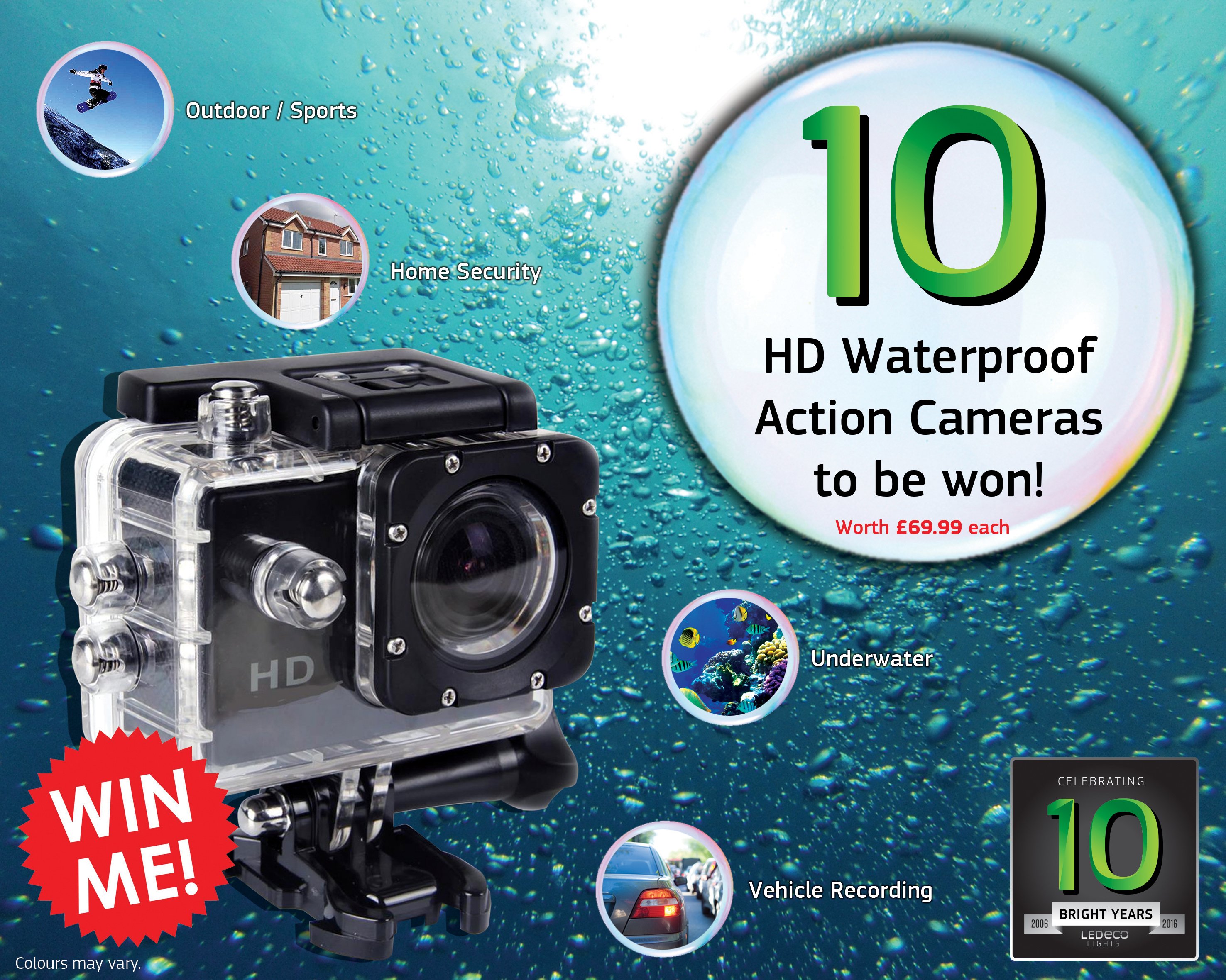 Electrical Times May Competition with Goodlight LED Eco Lights - win 10 HD Action waterproof cameras competition